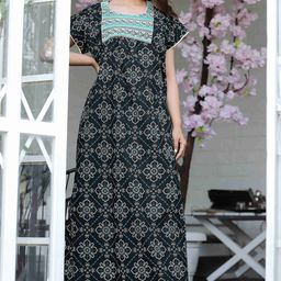 G4Girl Printed Maxi Nightdress-image-81