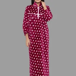 PALIVAL Polka Dots Printed Maxi Nightdress-image-96
