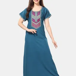 Be You Floral Embroidered Maxi Nightdress-image-56