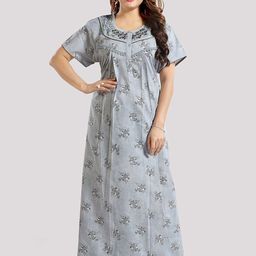 Be You Floral Printed Maxi Nightdress-image-11