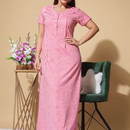 9shines Label Embroidered Maxi Nightdress-image-33