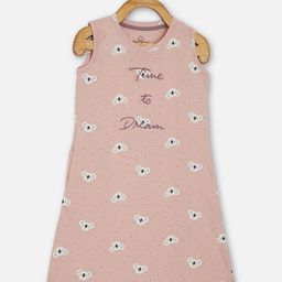 Sweet Dreams Girls Pink Koala Printed Nightdress-image-29
