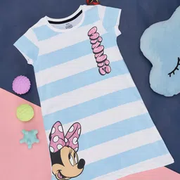 Pantaloons Junior Girls Minnie Printed Pure Cotton T-shirt Nightdress-image-15