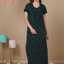 9shines Label Floral Printed Lace Maxi Nightdress-image-69