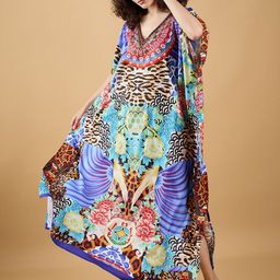 The Kaftan Company Printed Maxi Kaftan Nightdress image 3