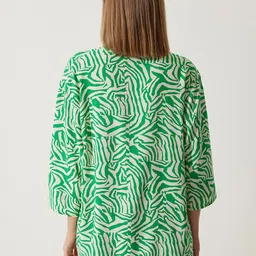 Happiness istanbul Abstract Printed Open Front Shrug image 5