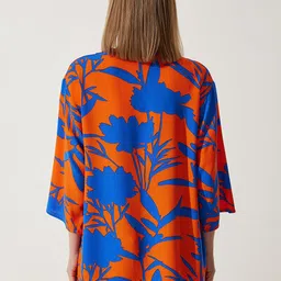 Happiness istanbul Abstract Printed Open Front Shrug image 2