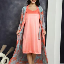 Claura Printed Nightdress With Robe-image-25