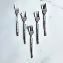 sarvek traders Classic 12 fork set Stainless Steel Fruit Fork, Salad Fork, Dessert Fork, Serving Fork, Dinner Fork Set image 4