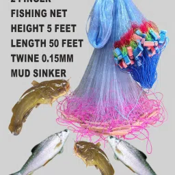 2 Finger fishing net mud sinker Fishing Net-picture-31