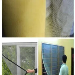 HDPE - High Density Poly Ethylene Infants Washable 5x5 ft ivory Mosquito Net for Window with Fiber Glass Mesh Mosquito Net-3