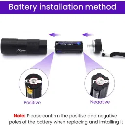 wagela 395NM UV Light Torch 12 LEDs UV Portable Flashlight Torch image 2