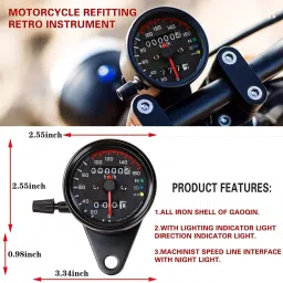 futurekart Motorcycle speed meter, motorcycle universal with LED backlight Digital Speedometer image 2