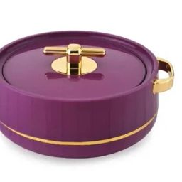 Deluxe Decor 3000 Inner Stainless Steel Insulated Casserole Purple Gold Thermoware Casserole-22