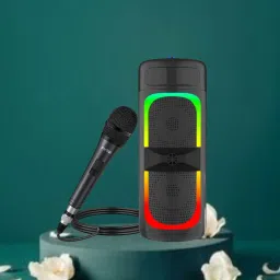 FRONY Bluetooth (PORTABLE PARTY SPEAKER) With Karaoke Mic & RGB Lights, Bass SoundB74 40 W Bluetooth Party Speaker-image-64