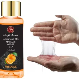 Orange Flavoured Lubricant Non Sticky Gel 50ml For Men & Women Lubricant-image-32