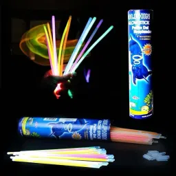 100Pcs Glow Sticks Band Bulk Glowing Sticks Bracelets Make Necklace Bracelet Party Glow Ornament-16