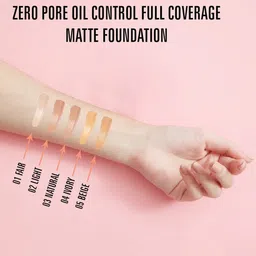 MATTLOOK Natural Zero Pore Oil Control Full Coverage Matte Foundation 45ml image 5