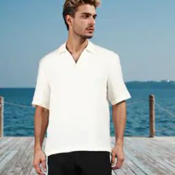 Shein Medium Length Short Sleeves Polo Tshirt-image-92