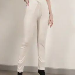 Shein Full Length High Rise Ribbed Pants-image-50