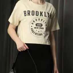Shein Drop Shoulder Typographic Front Print Loose Fit Tshirt-image-62