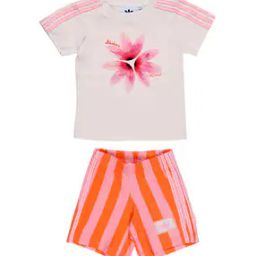 Printed Cotton T-Shirt & Shorts Set-image-3