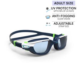 Adult Swimming Goggles Men Women UV Protection Clear Lenses Spirit White Blue-image-61