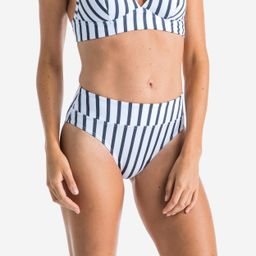 Women Surfing HIGH-WAISTED BODY-SHAPING Swimsuit Bottom NORA MARIN WHITE GREY-image-3