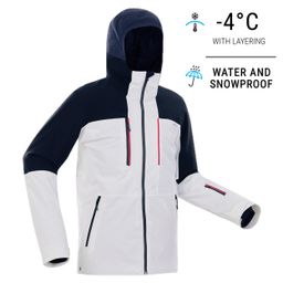 Men's Ski Jacket - 500 SPORT - White/Navy-image-8