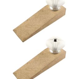 Indianshelf Brown & White 2 Pieces Door Stopper-27
