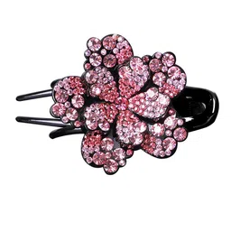 MIZORRI Women Pink & Black Embellished French Barrette-picture-46