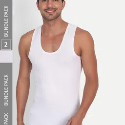 T.T. Desire Interlock Pack Of 2 Cotton Undershirt Vests-image-76
