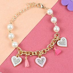 Asthetika Kids Girls Heart Shape Link Bracelet-17