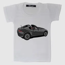 RISH Kids White Car Printed T-shirt-image-83