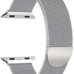 Krittoe Loop Strap for iWatch 42mm, 44mm Stainless Steel Adjustable Magnetic Belt 100 mm Metal Watch Strap-image-128
