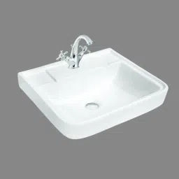 OS-Ceramic Wall Mount Wash Basin for Bathroom & Living Room (16x15 inch) Wall Hung Basin-10