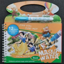 Magic Water Coloring Book, Magic Water Drawing Book Reusable Water-Reveal-17