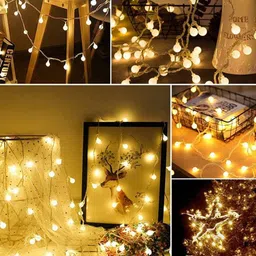 Glimmer Lightings Yellow Mini Ball String Lights image 4