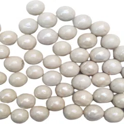 50_Pcs White Colour Kanche Glass Marble Ball Glass Pabbles Ball-image-93