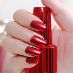 best Metallic Nail Polish Mirror Effect RED. RED-image-96