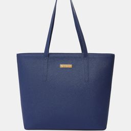 Mast & Harbour Blue PU Structured Tote Bag-25