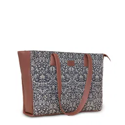 ZOUK Floral Printed Structured Tote Bag image 4