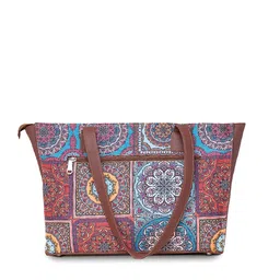 ZOUK Ethnic Motifs Printed Structured Tote Bag image 4