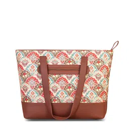 ZOUK Ethnic Motifs Printed Shopper Jute Shoulder Bag image 3