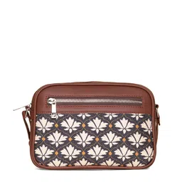 ZOUK Ethnic Motifs Printed Shopper Jute Shoulder Bag image 4