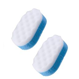 GUBB Set of 2 Dual Bath Sponge - White & Blue-10
