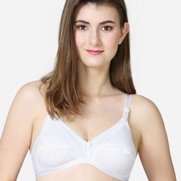 VStar White Double layered maternity bra with detachable front flap-image-29