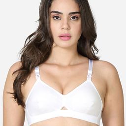 VStar White single layered full coverage Cotton Bra-image-22