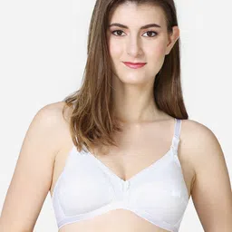 VStar White Solid Non Padded & Non Wired Maternity Bra-image-97