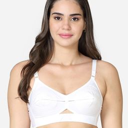 VStar White Seamed Non-padded Cotton  Bra-image-8